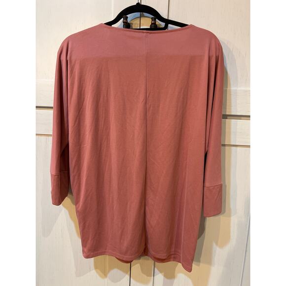 Chico’s Women’s Pink Top Size 0 Raglan Sleeve Scoop Neck Blouse Casual - Picture 5 of 7